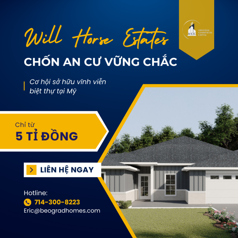 CHỐN AN CƯ VỮNG CHẮC TẠI MỸ CHỈ TỪ 5 TỶ ĐỒNG